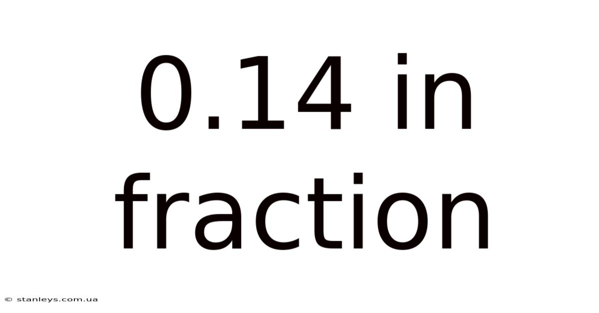 0.14 In Fraction