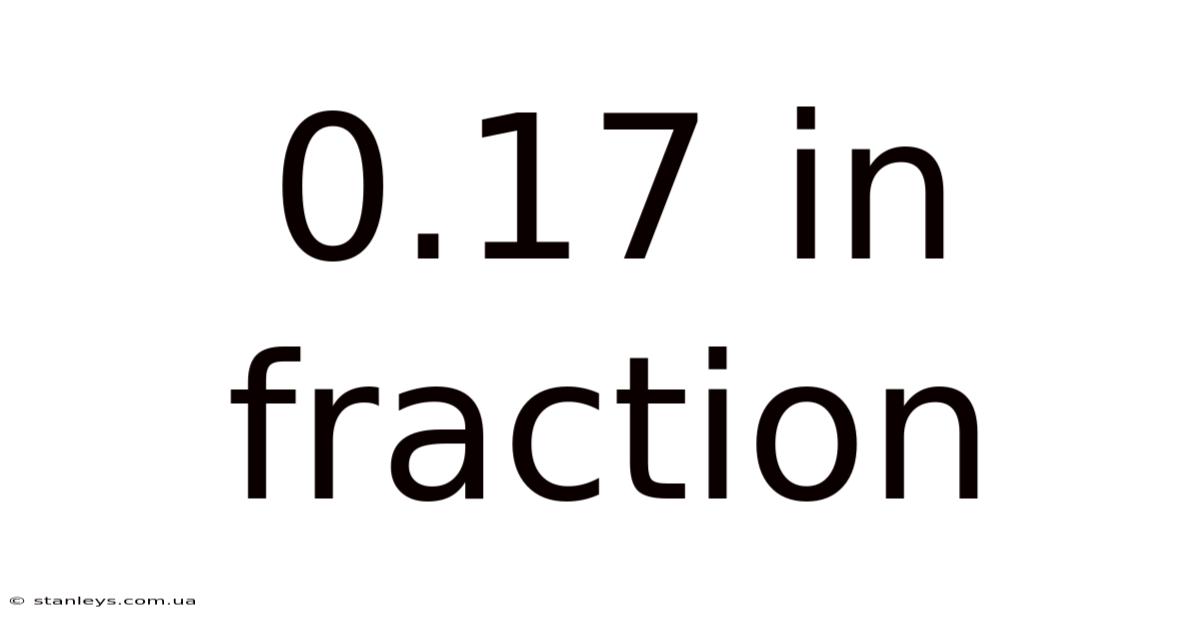 0.17 In Fraction