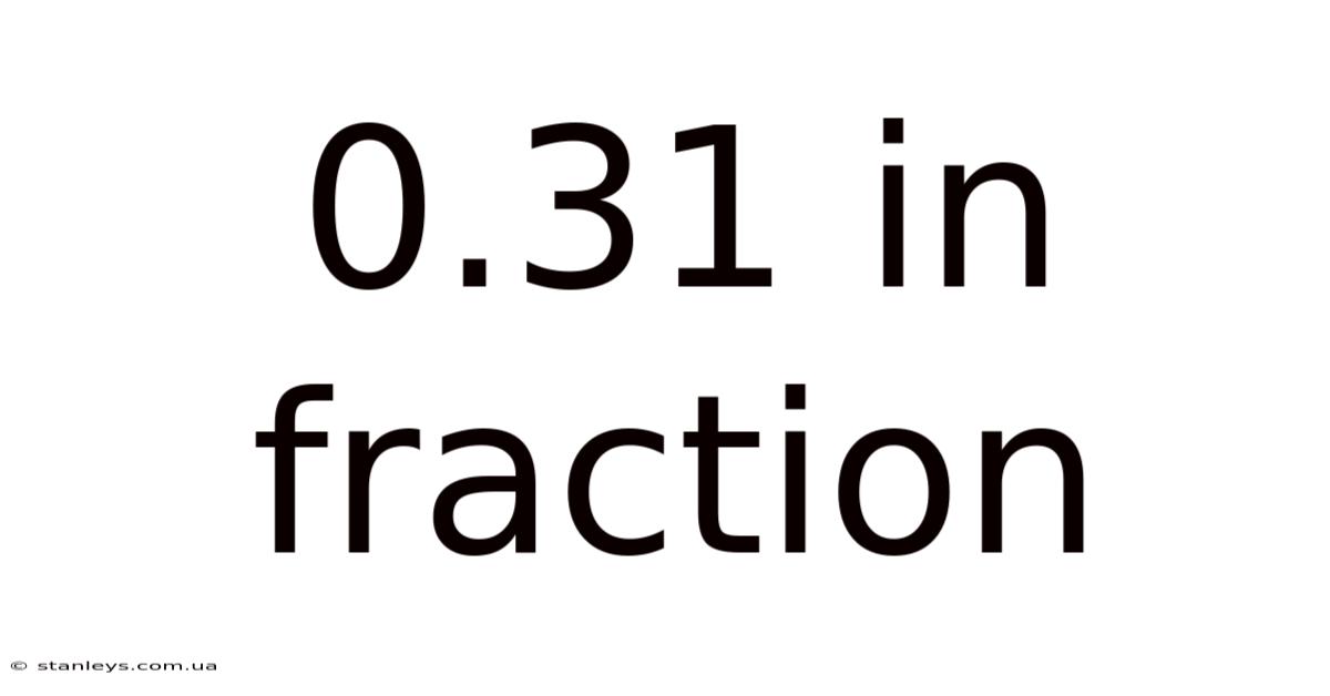 0.31 In Fraction