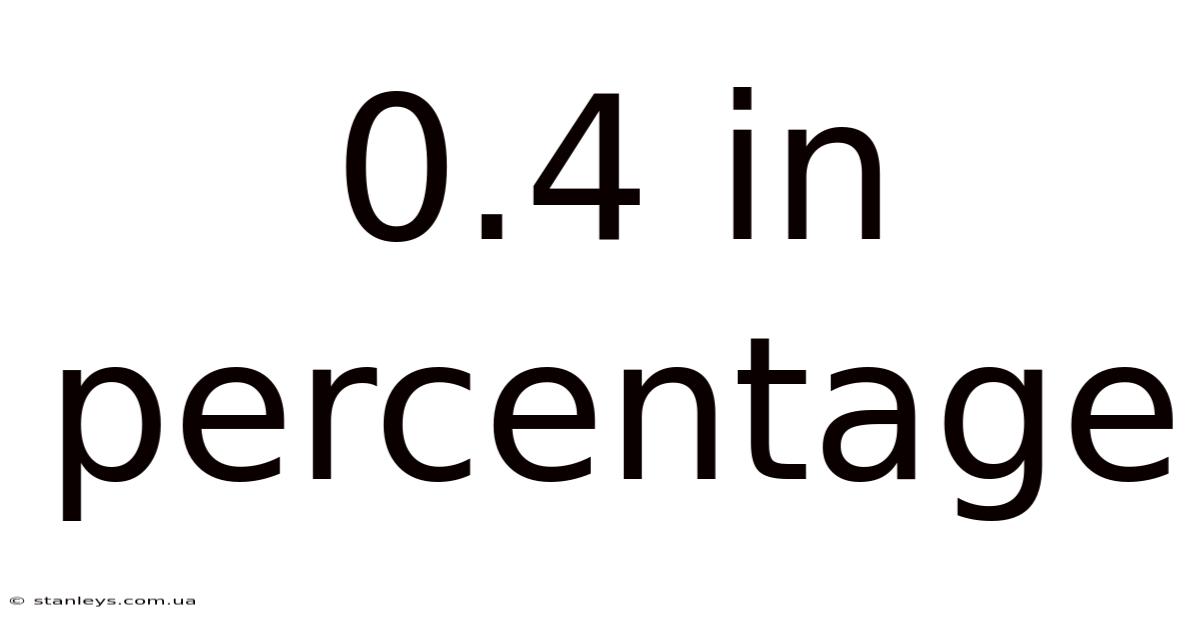 0.4 In Percentage