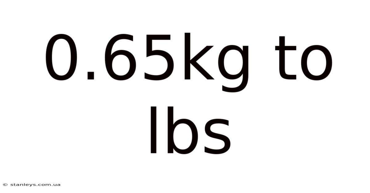 0.65kg To Lbs