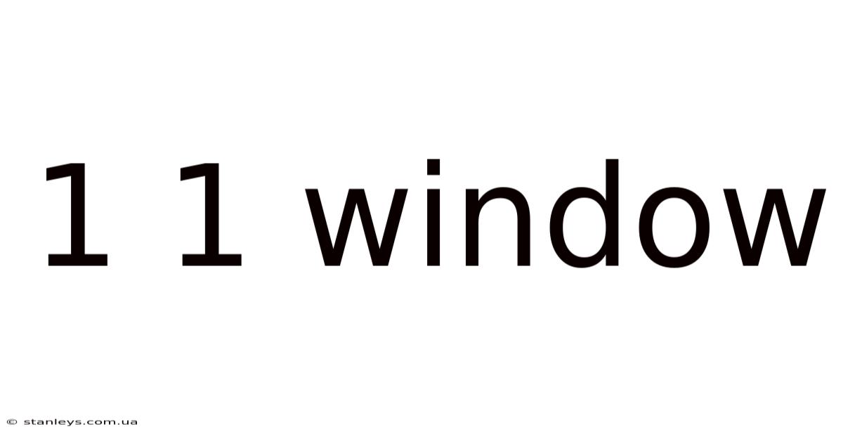 1 1 Window
