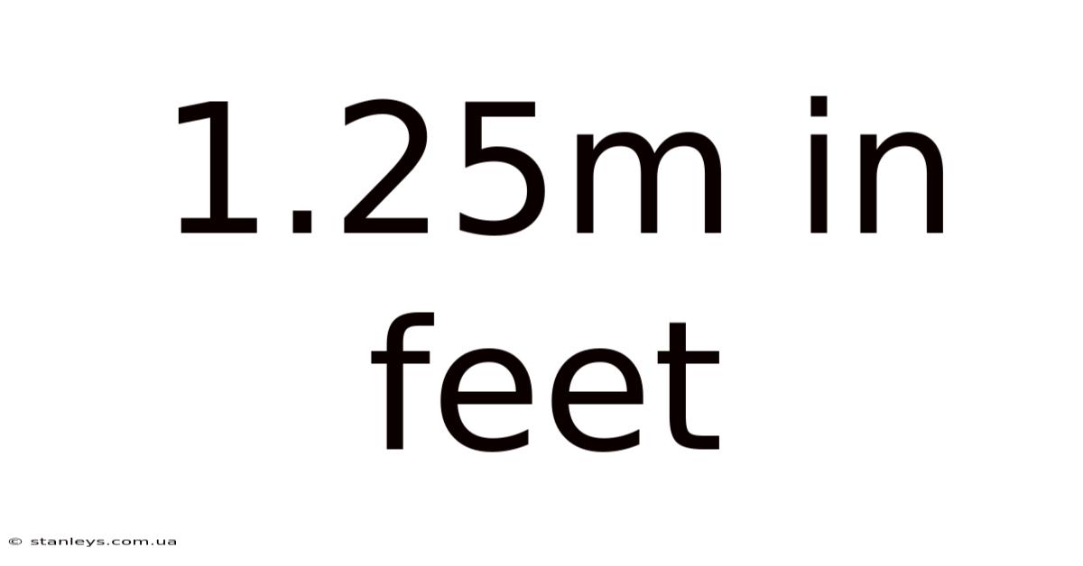 1.25m In Feet