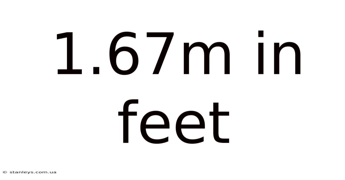 1.67m In Feet