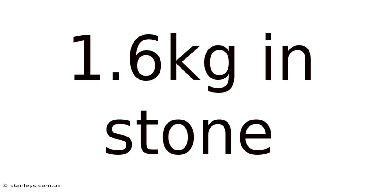 1.6kg In Stone