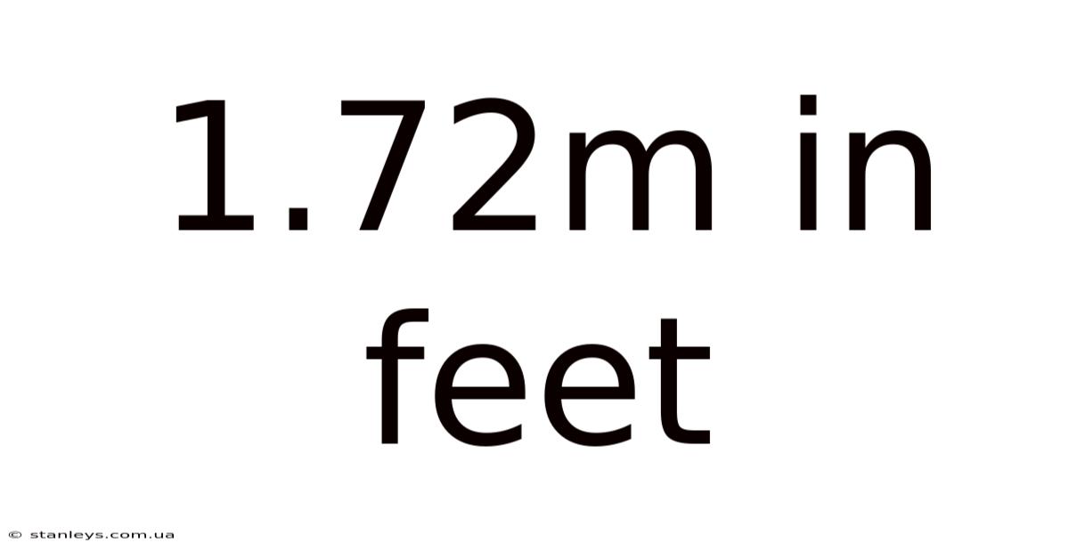 1.72m In Feet