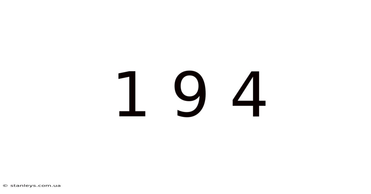 1 9 4