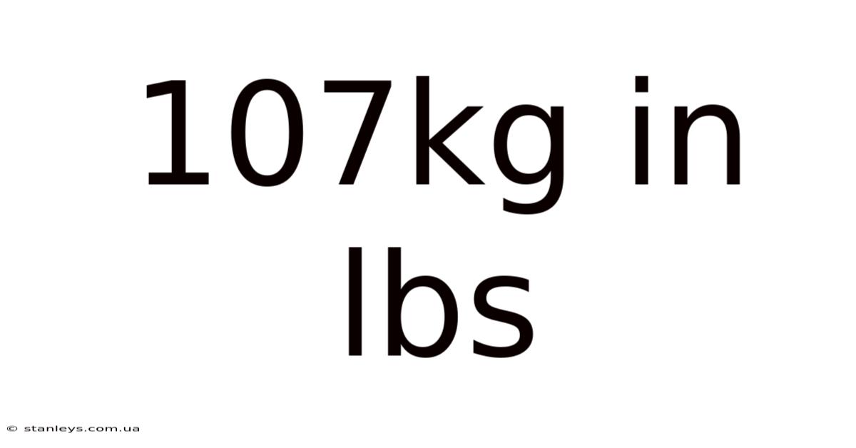 107kg In Lbs