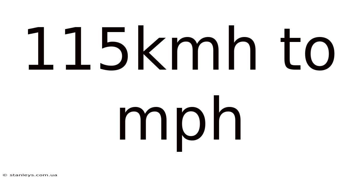 115kmh To Mph