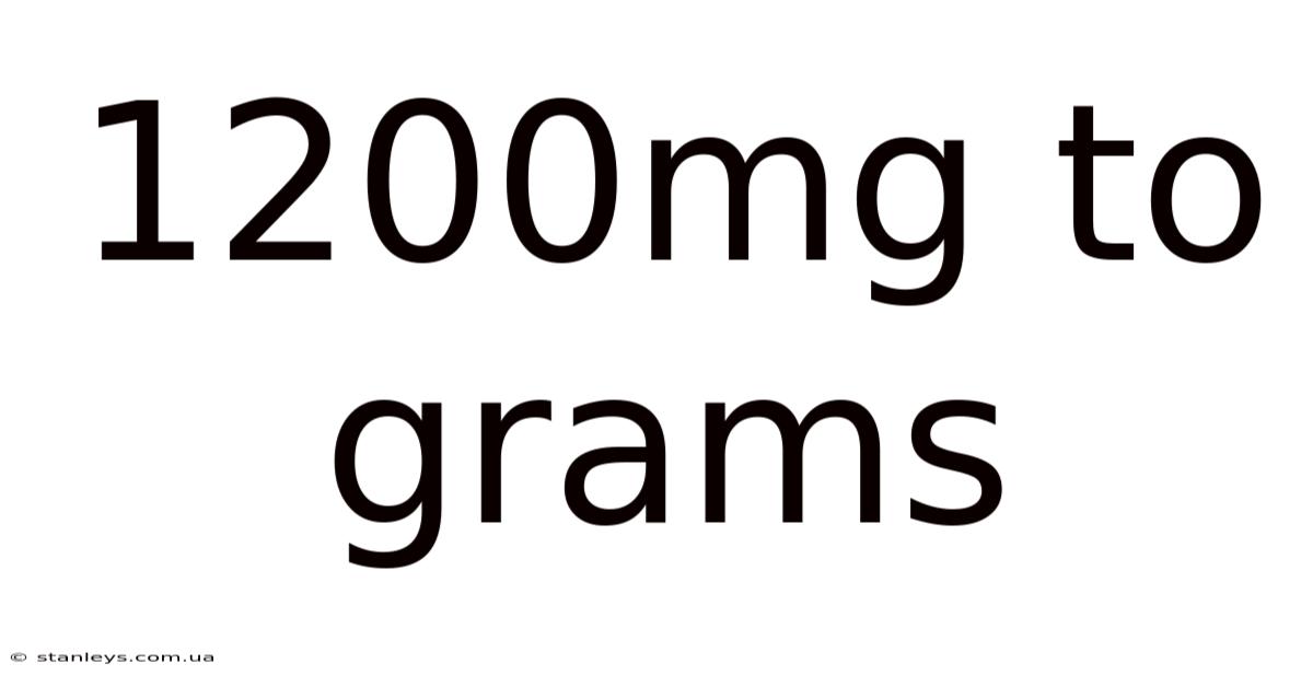 1200mg To Grams