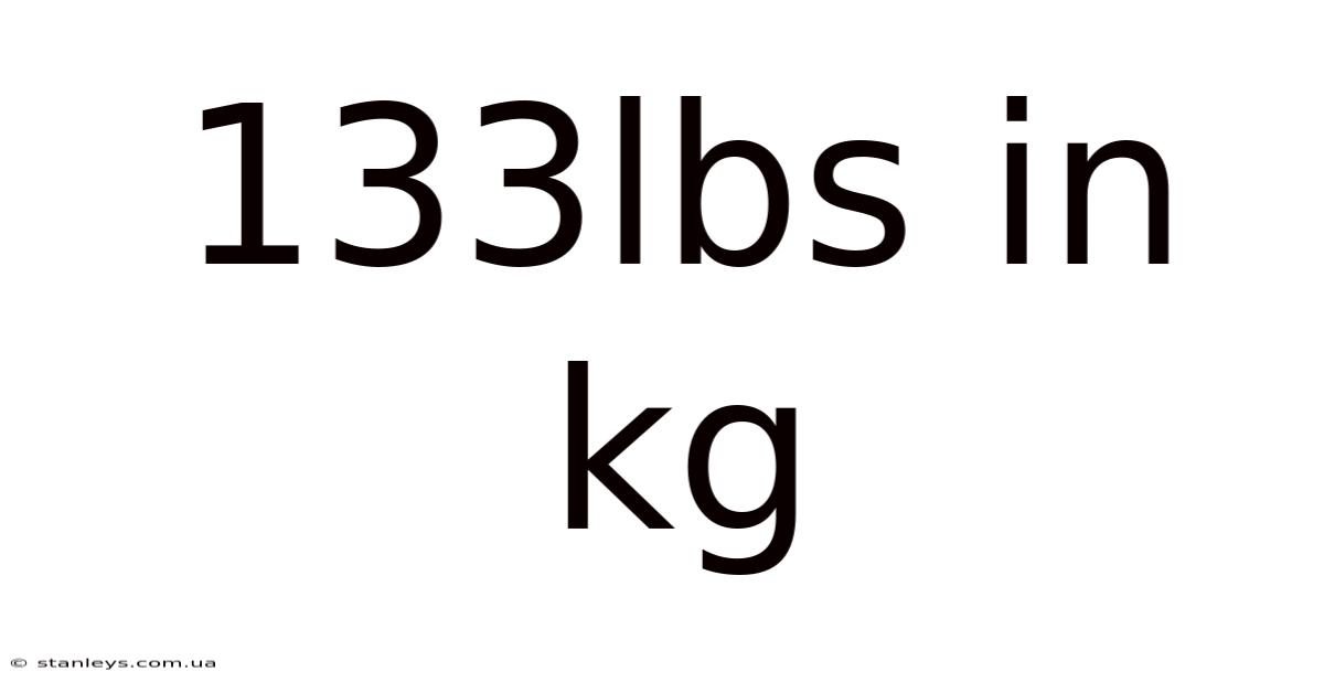 133lbs In Kg
