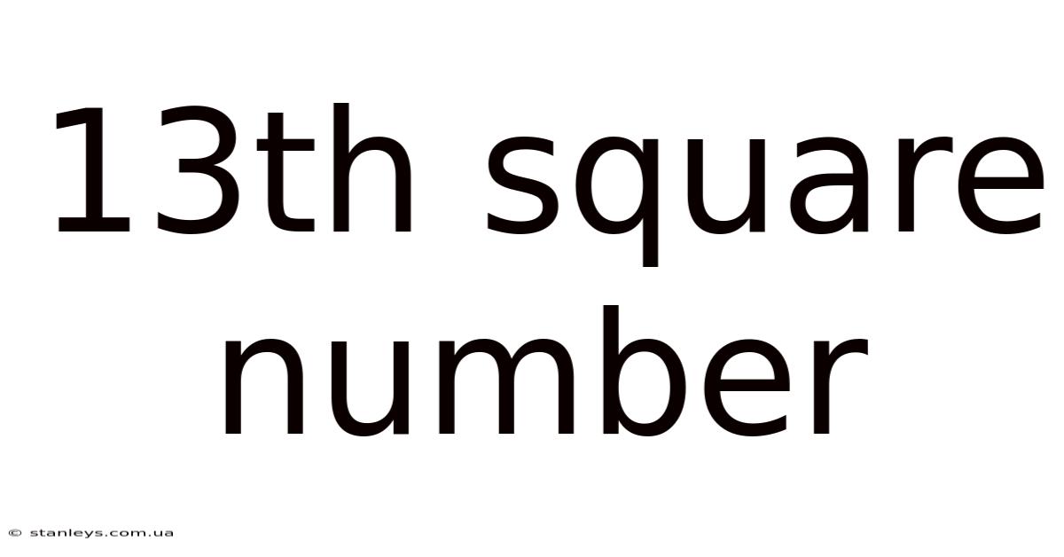 13th Square Number