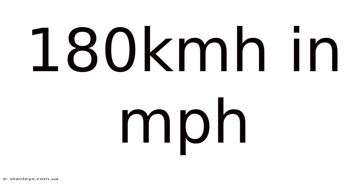 180kmh In Mph