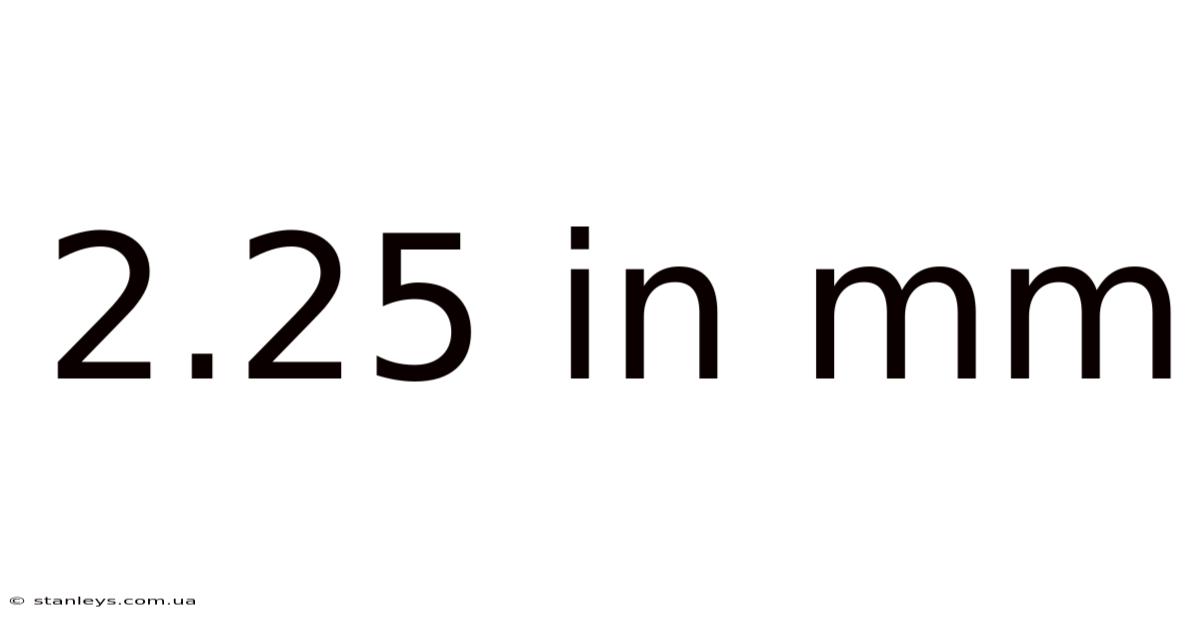 2.25 In Mm