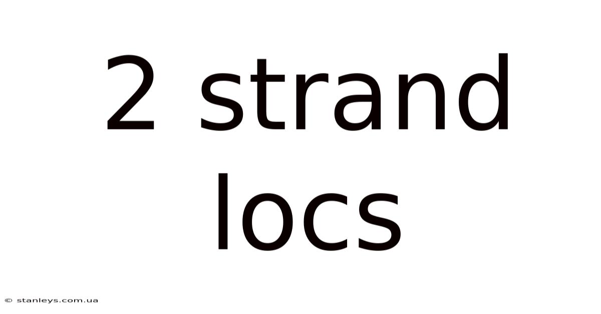 2 Strand Locs
