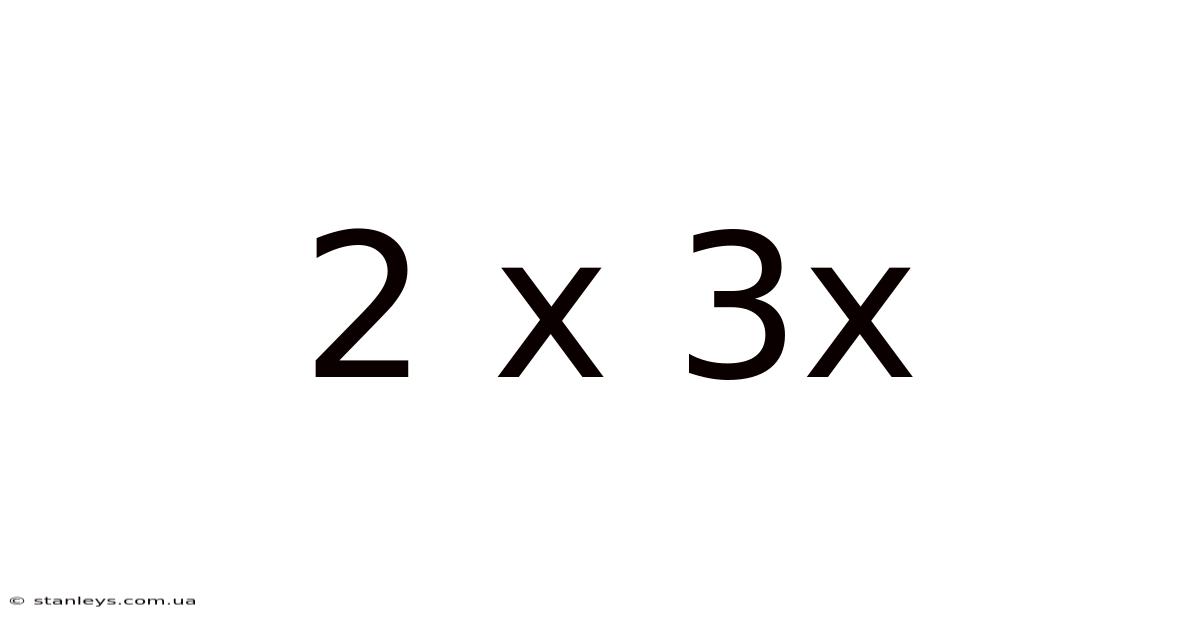 2 X 3x