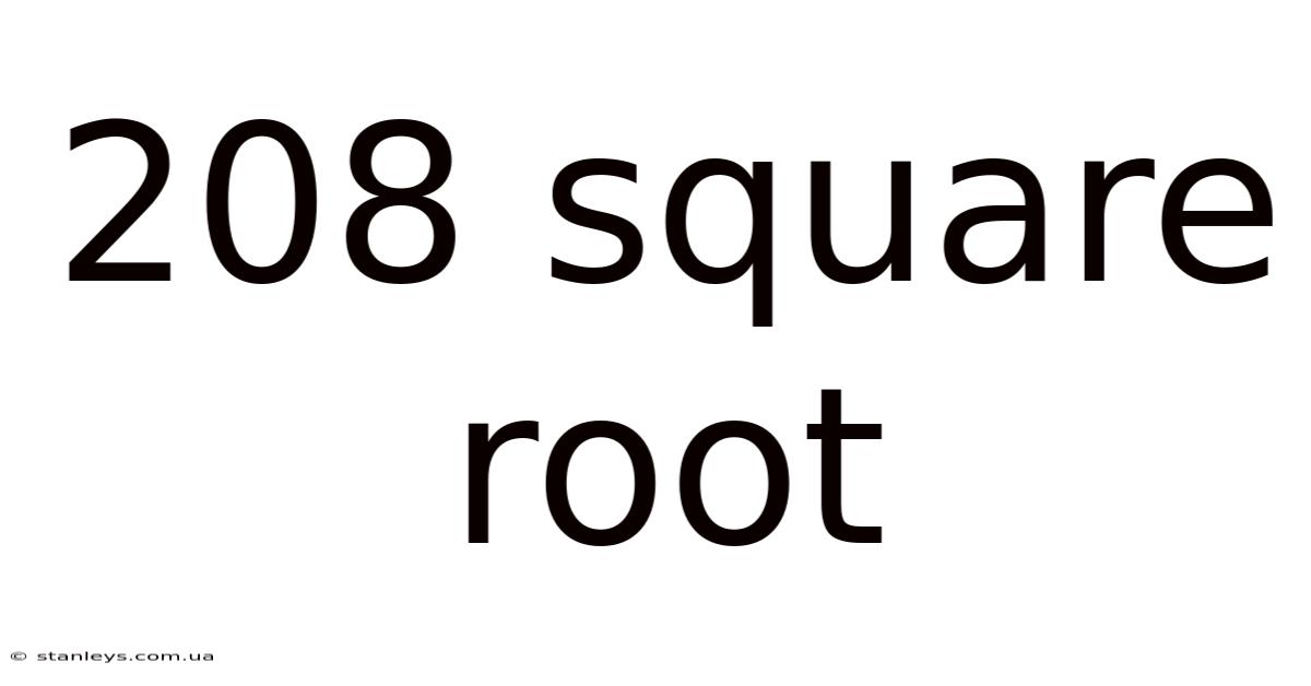 208 Square Root