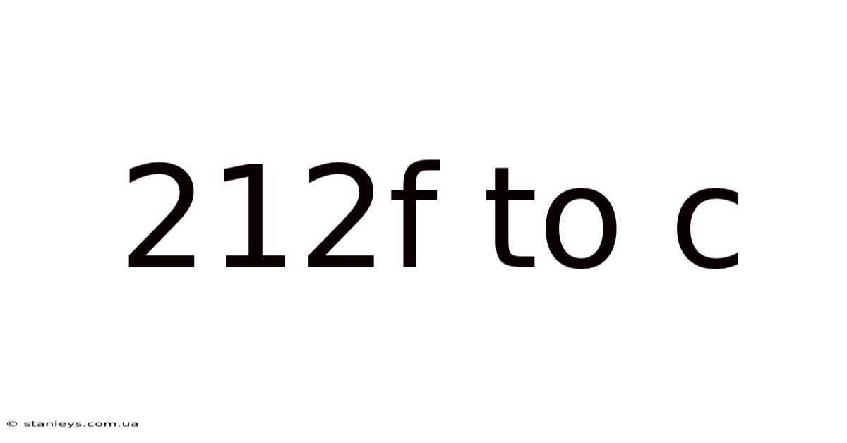 212f To C