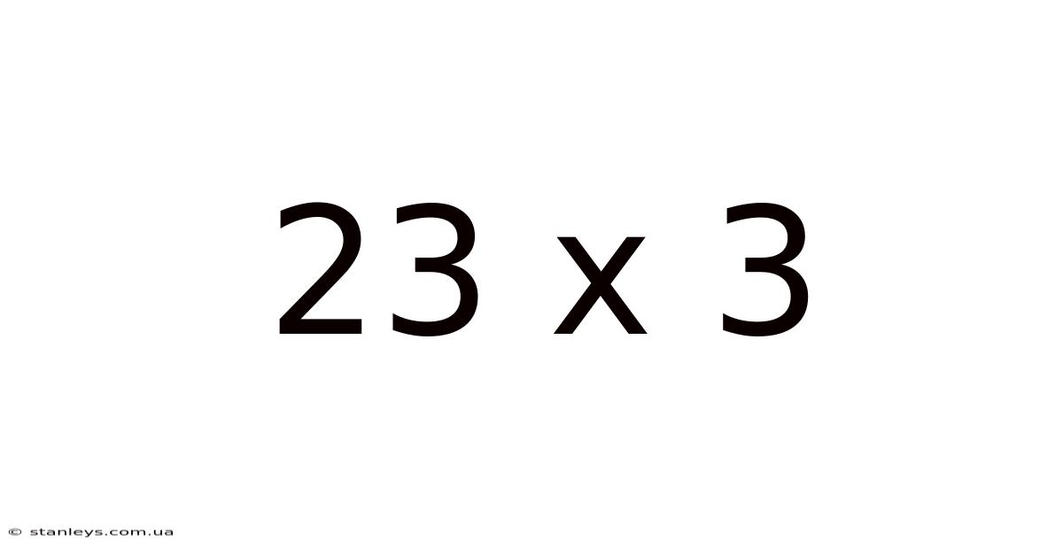 23 X 3