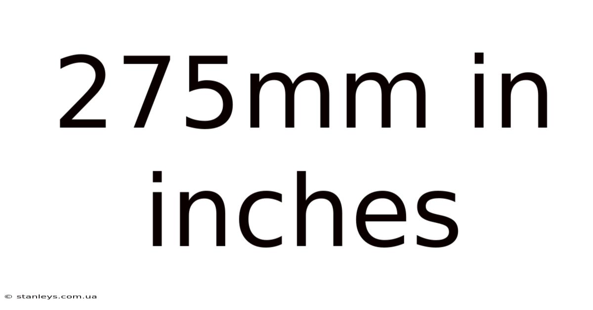 275mm In Inches