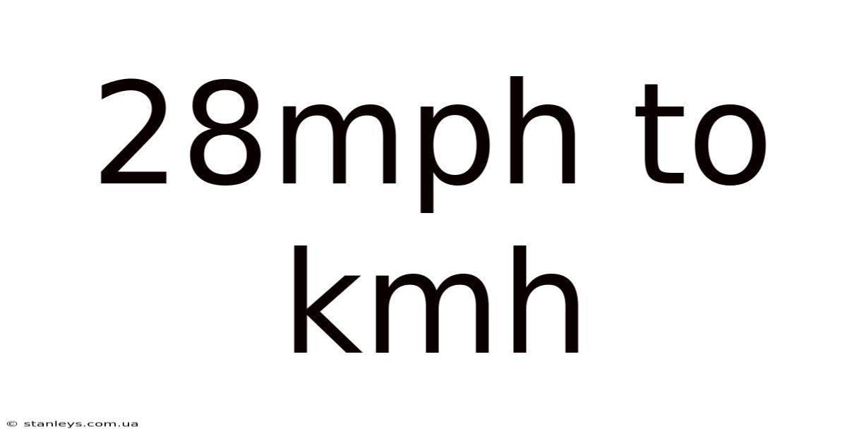28mph To Kmh