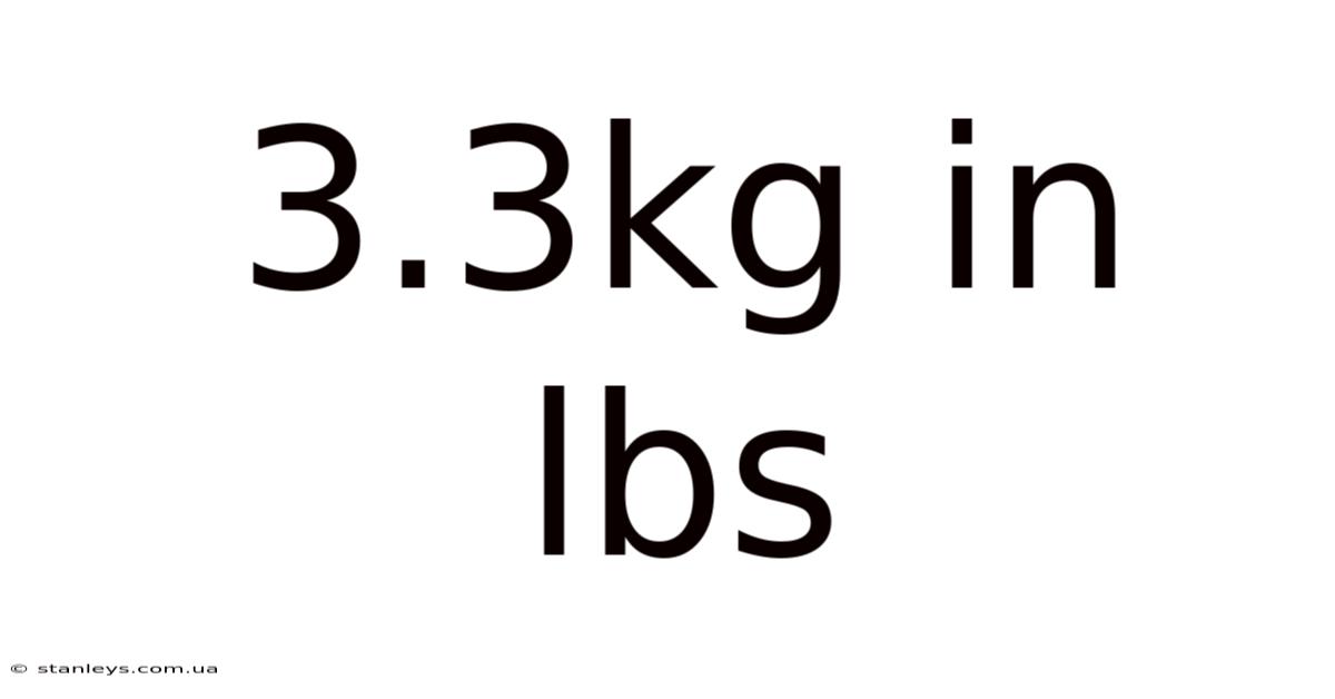 3.3kg In Lbs
