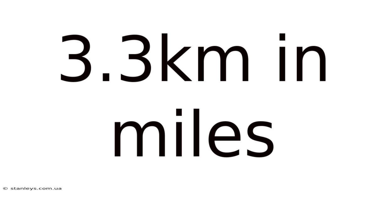 3.3km In Miles