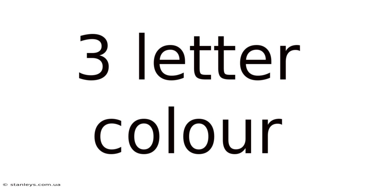 3 Letter Colour