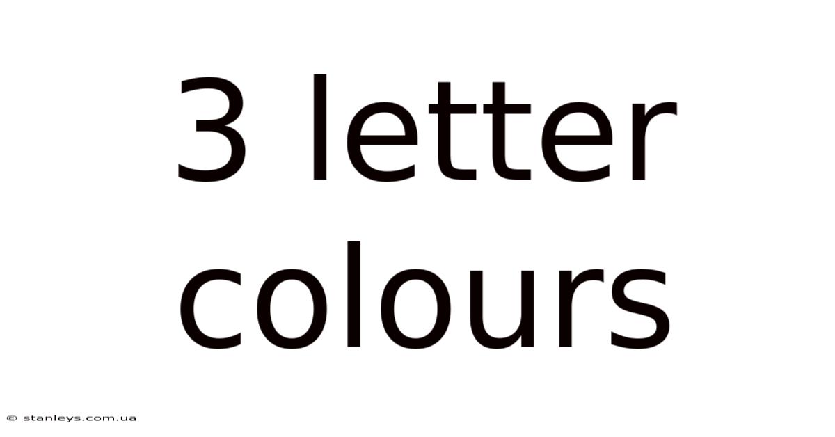 3 Letter Colours