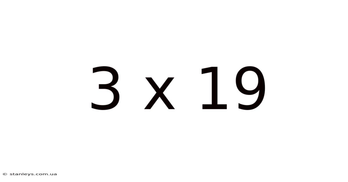 3 X 19