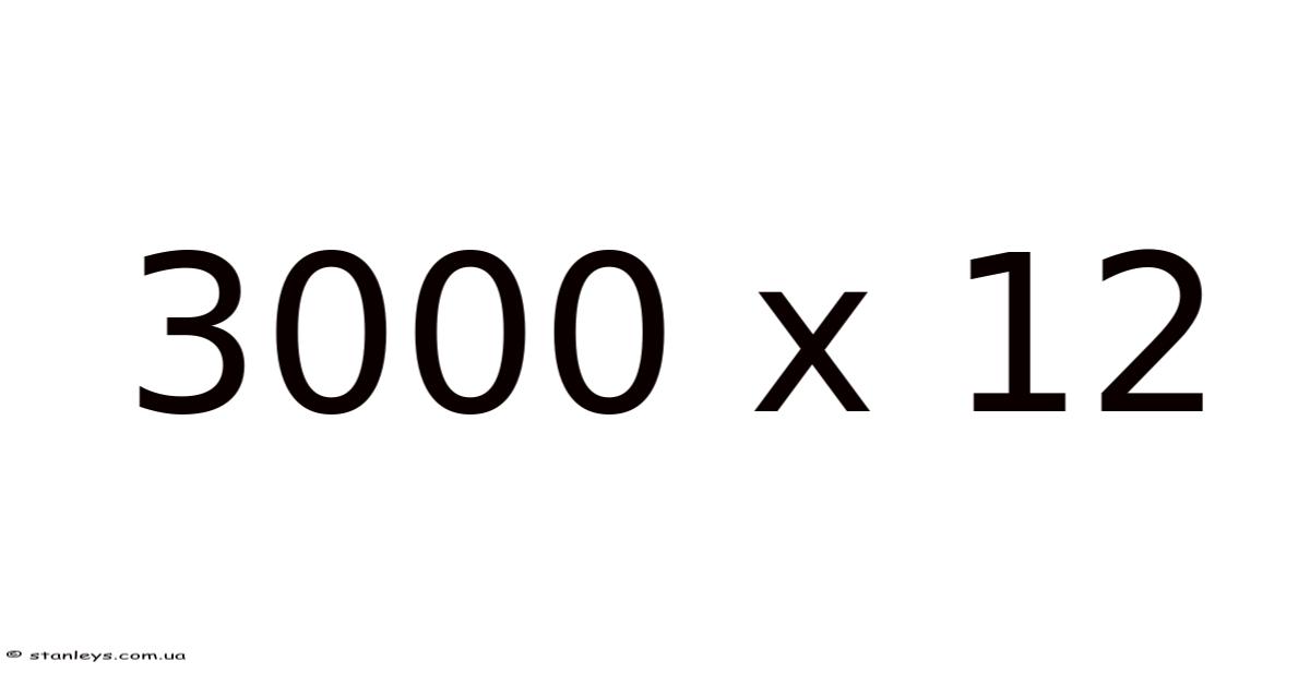 3000 X 12