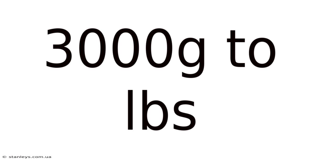 3000g To Lbs
