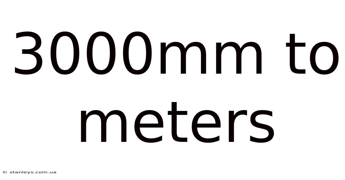 3000mm To Meters