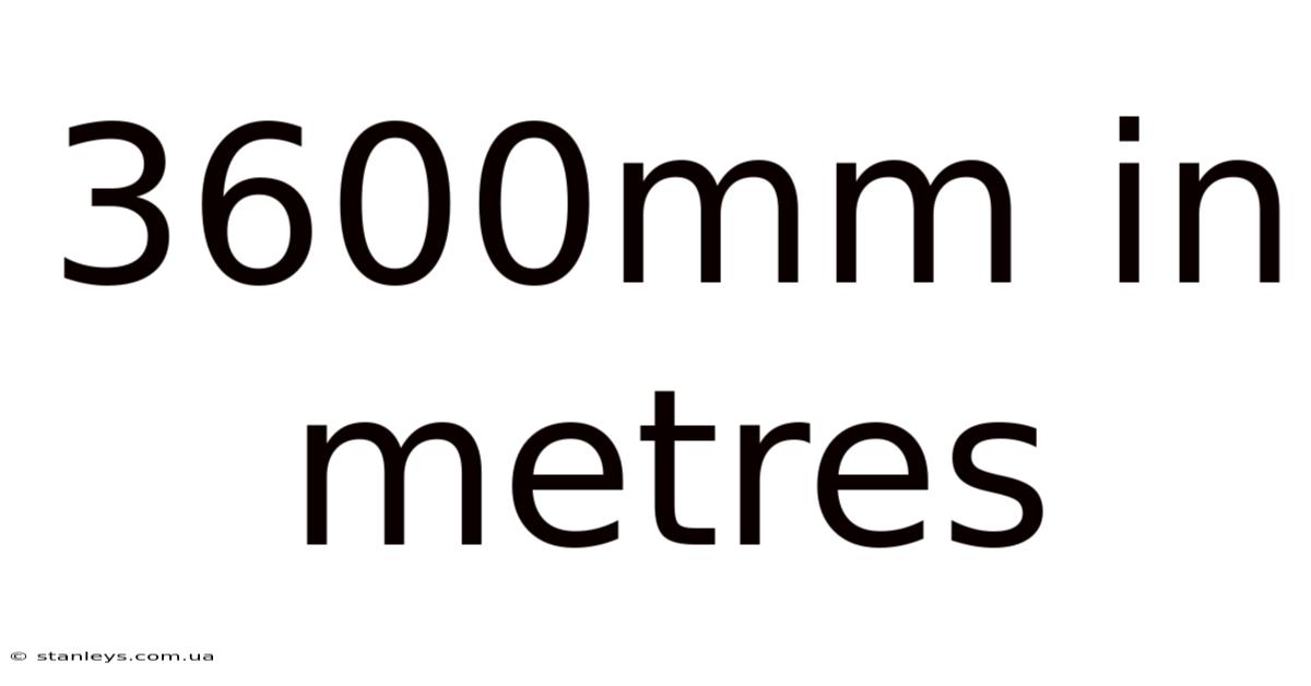 3600mm In Metres