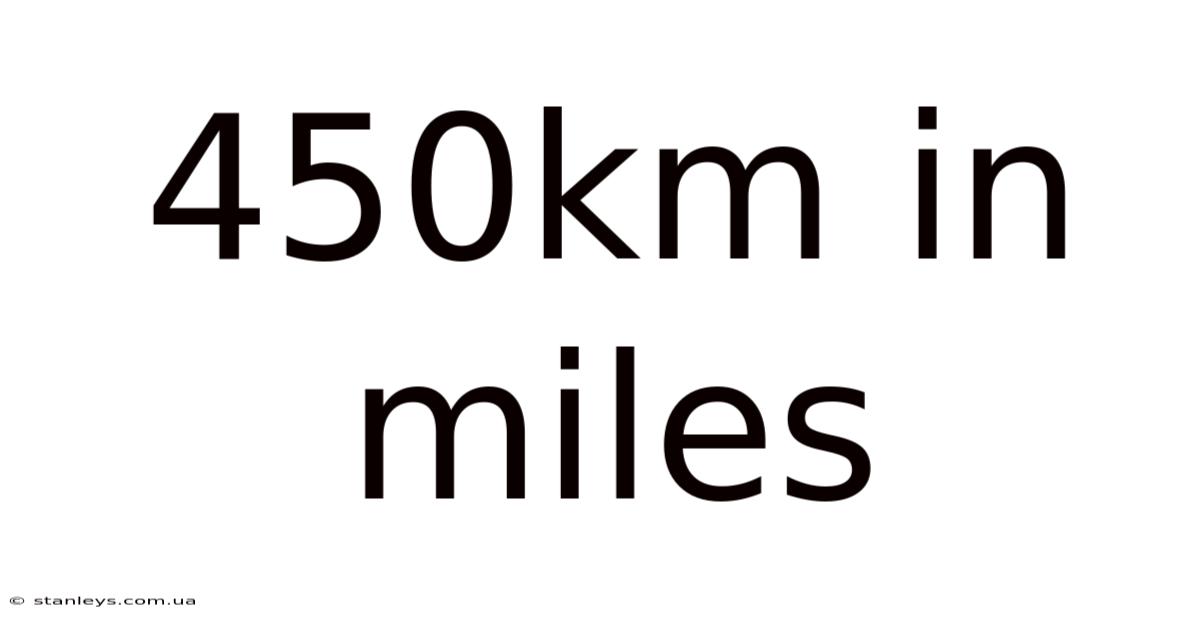 450km In Miles