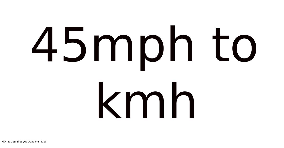 45mph To Kmh