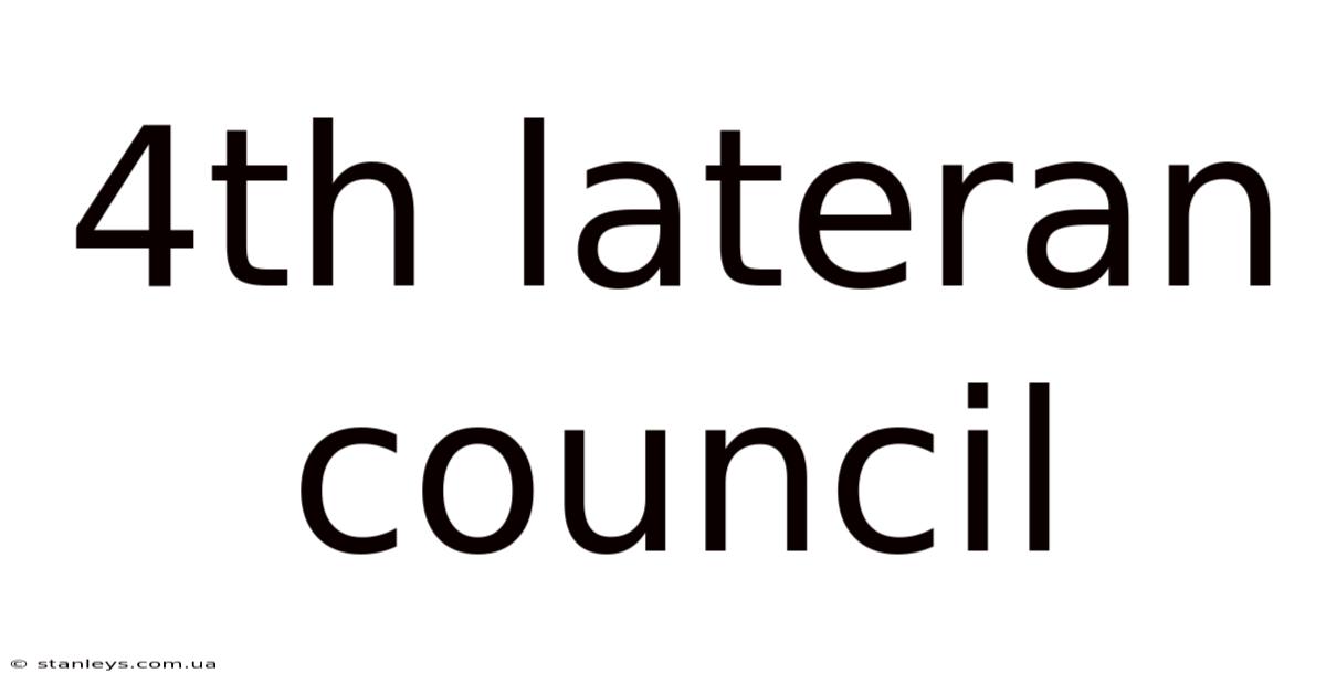 4th Lateran Council