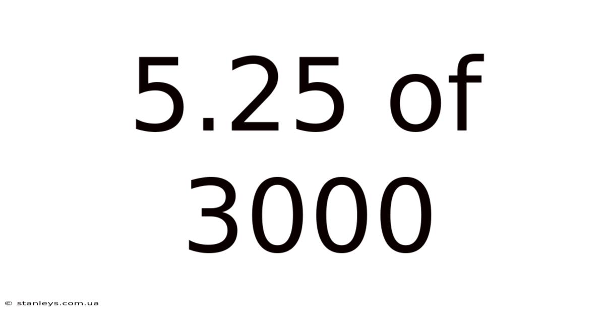 5.25 Of 3000