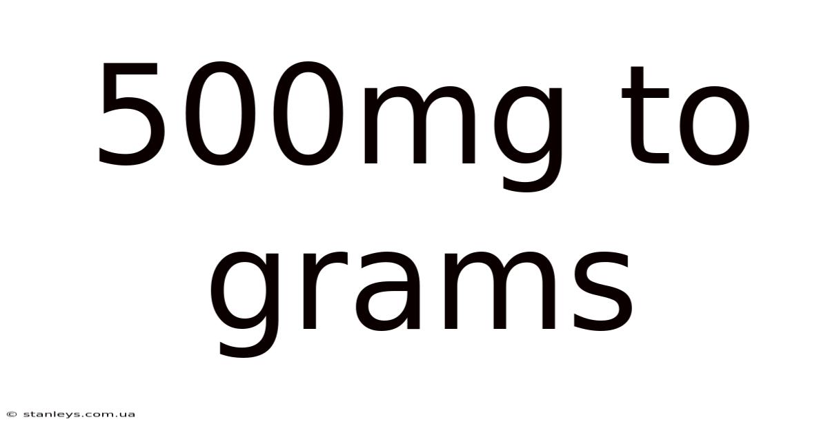 500mg To Grams