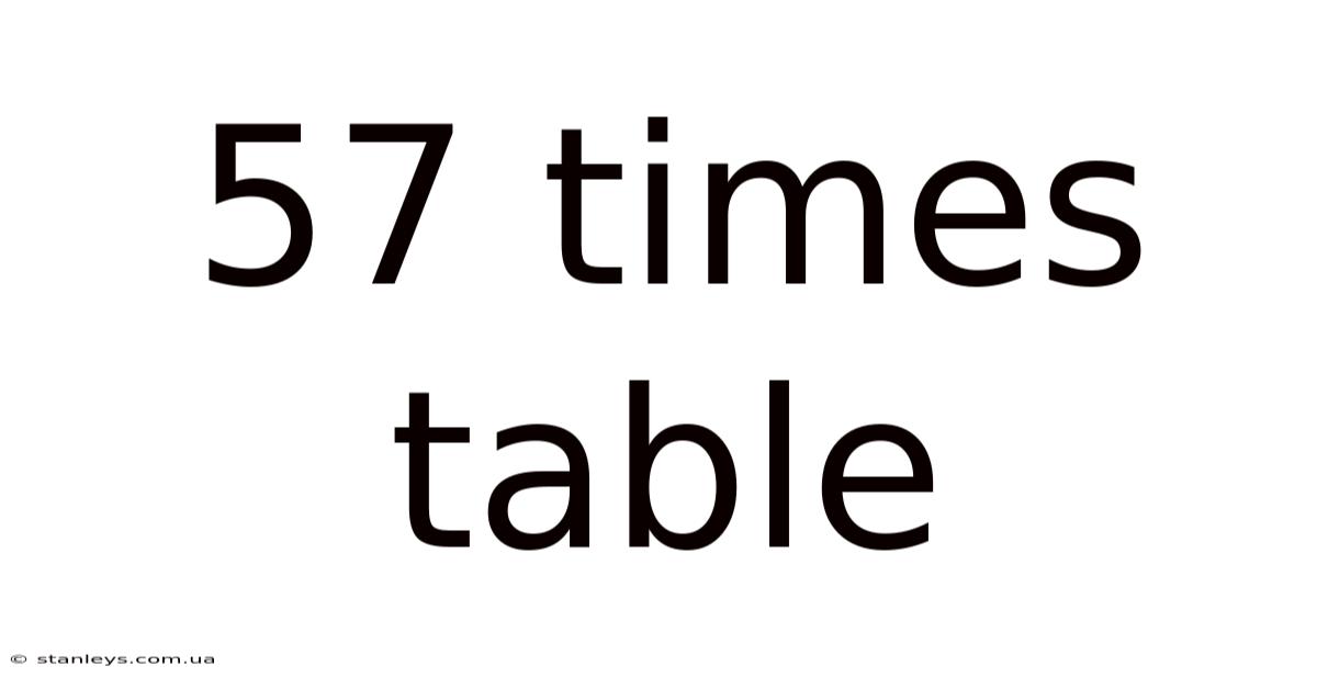 57 Times Table
