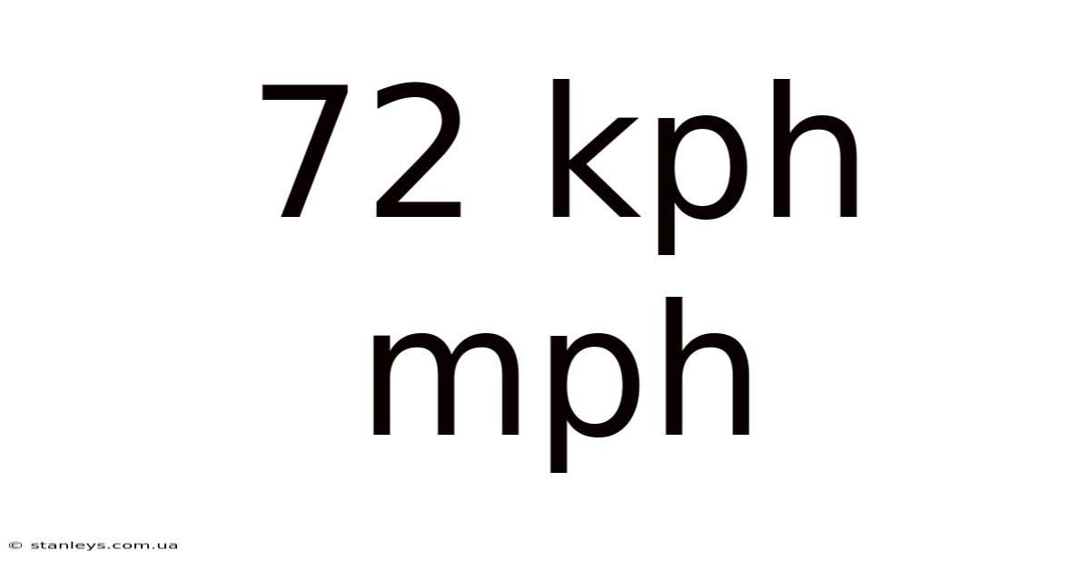 72 Kph Mph