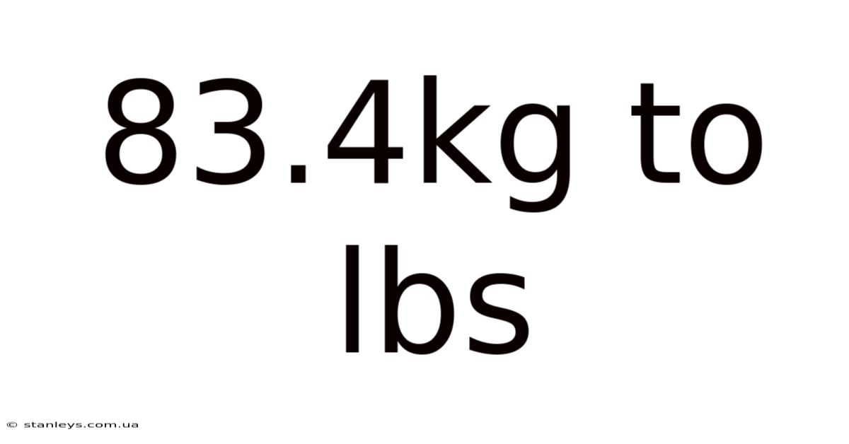 83.4kg To Lbs