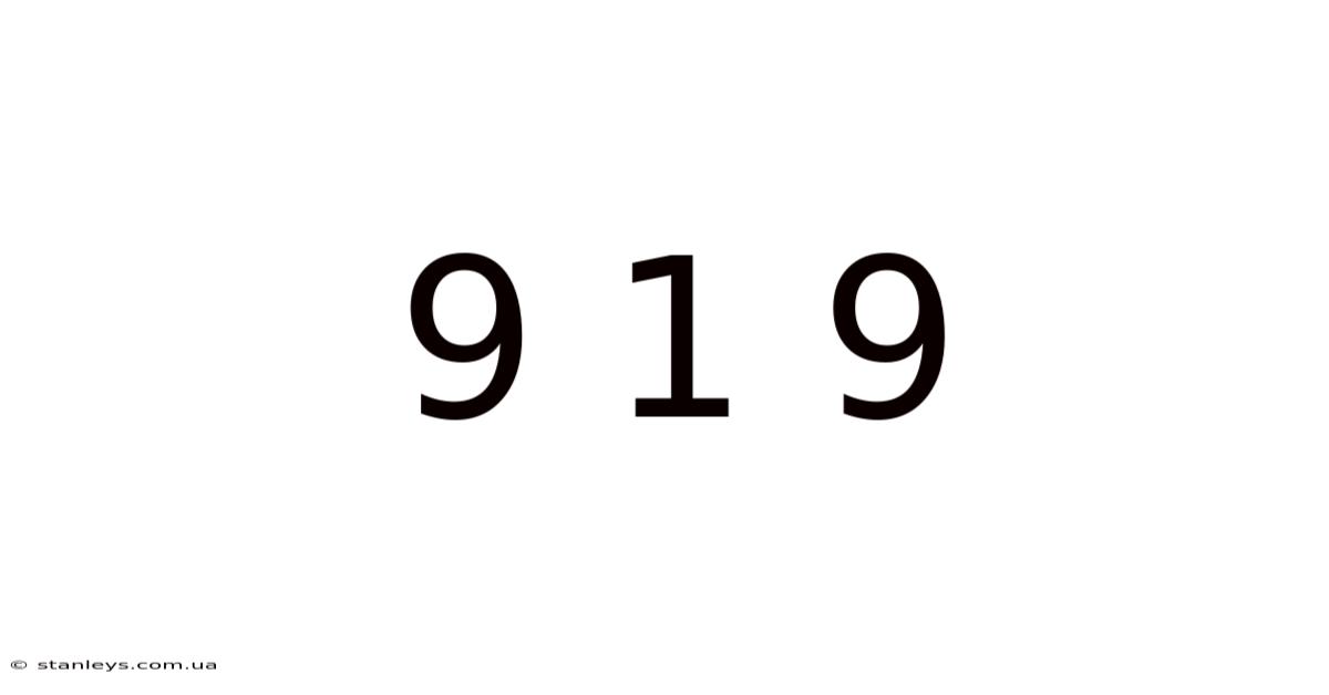 9 1 9