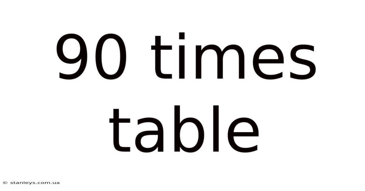 90 Times Table
