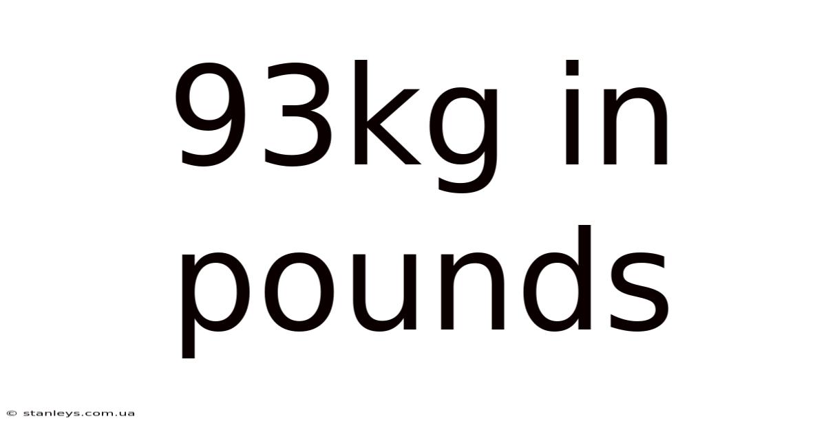 93kg In Pounds