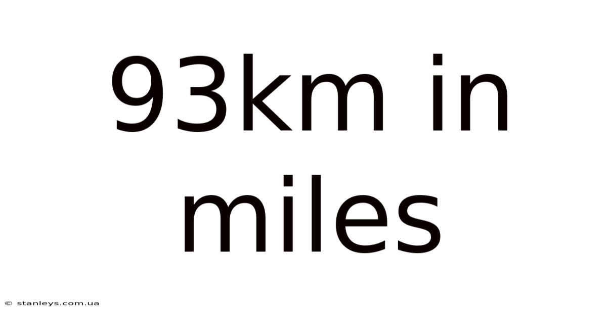93km In Miles