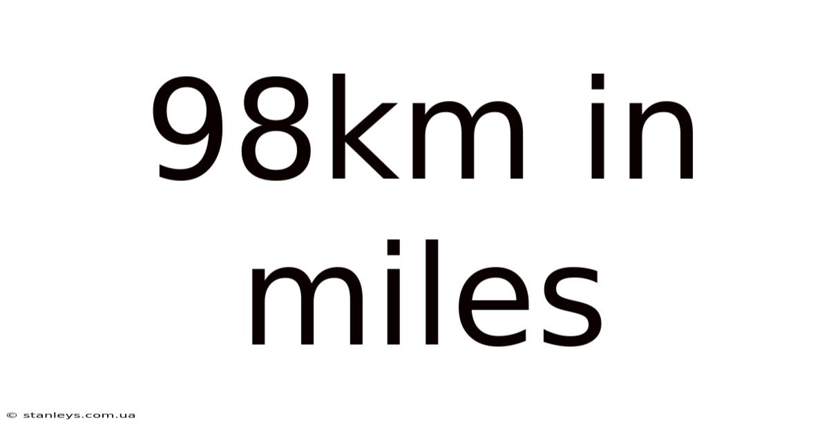 98km In Miles