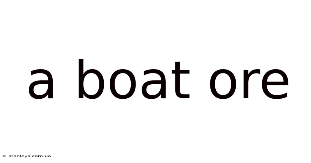 A Boat Ore