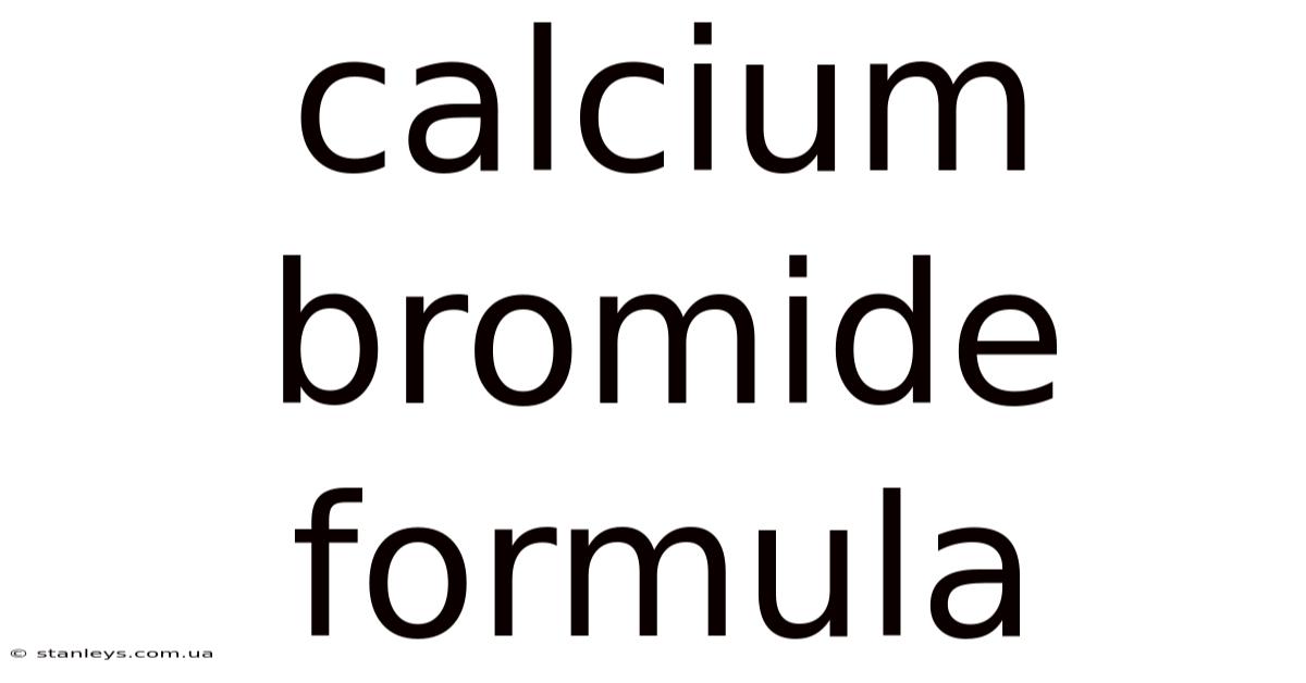 Calcium Bromide Formula