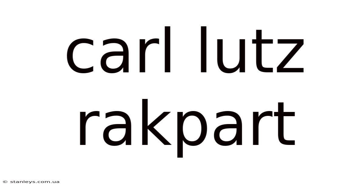 Carl Lutz Rakpart